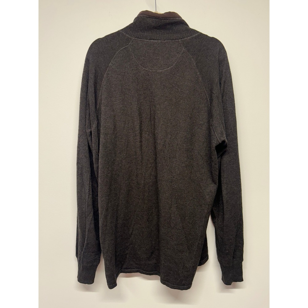 North Face Quarter Zip Sweater Brown Wool Blend Pullover XL Gorpcore Hiking Camp - Picture 5 of 5
